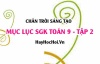 Mục lục SGK Toán 9 tập 2 Chân trời sáng tạo - Lý thuyết và bài tập Toán 9 tập 2 Chân trời sáng tạo